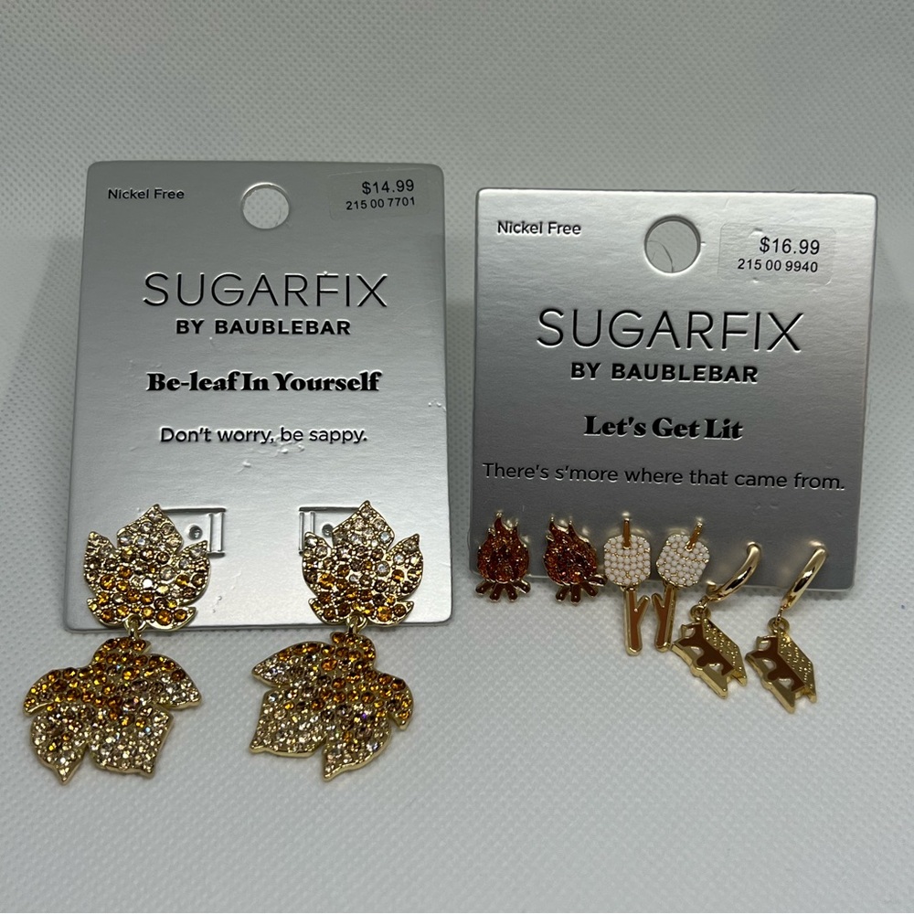 SUGARFIX by BaubleBar Fall Earrings- Set of 2 - Picture 1 of 8